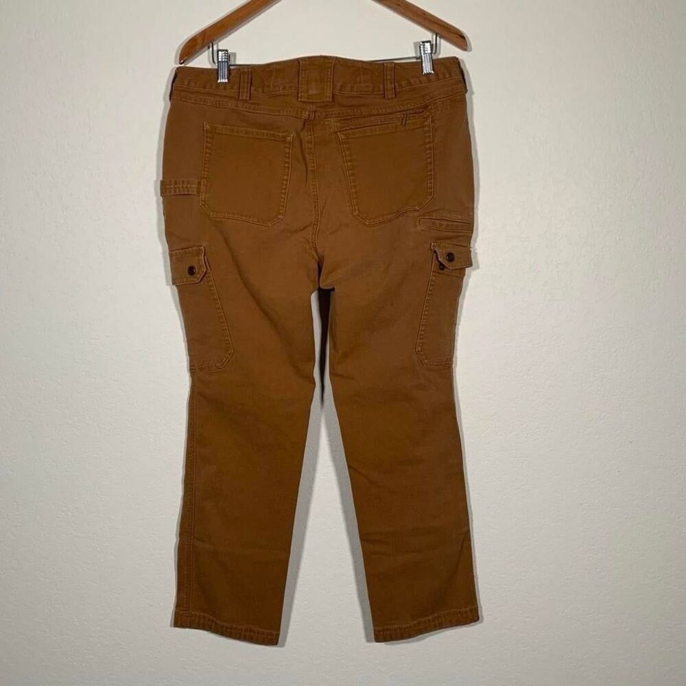 Duluth Trading Company Women's Tan Brown Hiking Work Carpenter Pants Size 14x29 - Picture 7 of 8